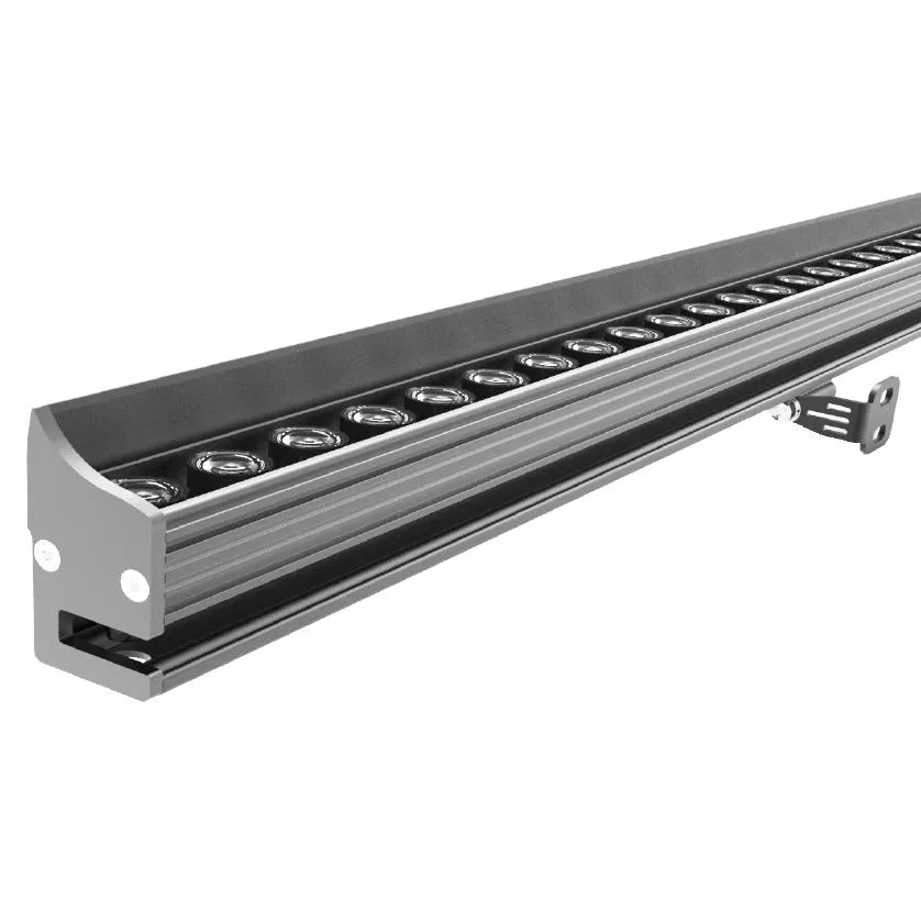 LED 픽셀 빛 LED 선형 조명 건물 조명 방수 IP67 24V RGB DMX512 벽 세탁기 IP65 알루미늄 120도 -40-60