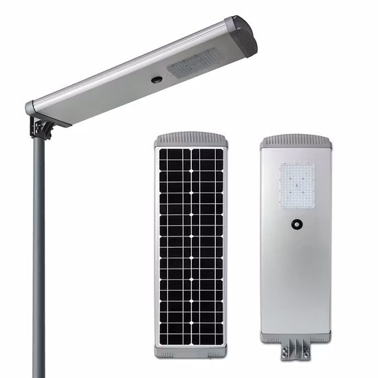 알루미늄 태양 전지 패널 홍수 거리 야외 가로등 방수 IP65 고휘도 LED 칩 50W 100W 150W 200W 모두 하나의 태양 광 가로등